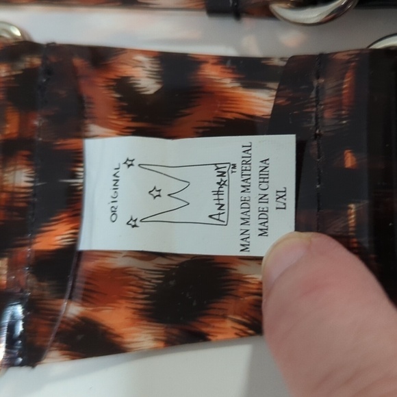 Antthony Original Women's Faux Tortoise Shell Belt - Size L/XL - Picture 4 of 9